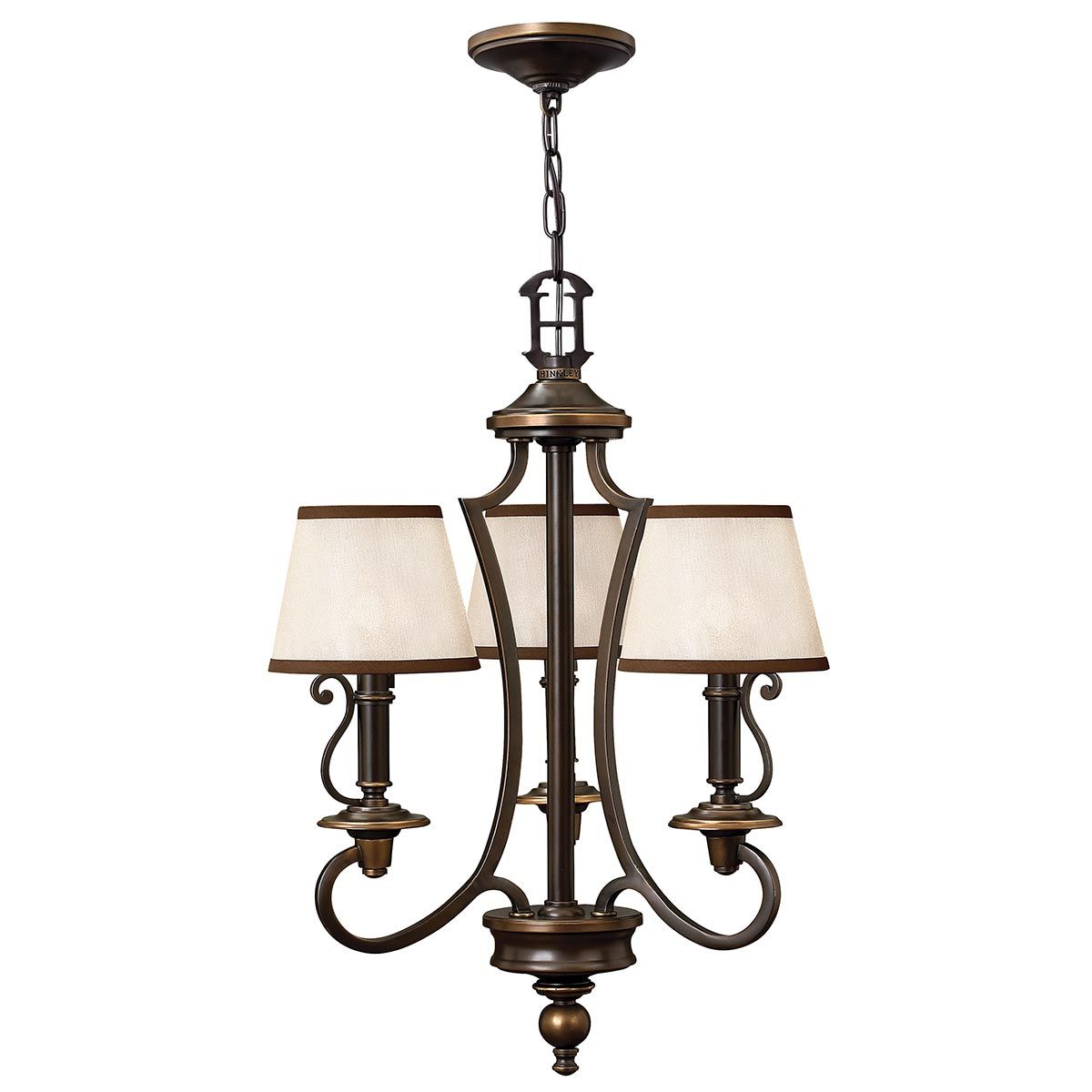 Hinkley Chandelier from the Plymouth range. Plymouth 3 Light Chandelier – SKU HK-PLYMOUTH3