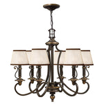Hinkley Chandelier from the Plymouth range. Plymouth 6 Light Chandelier Product Code = HK-PLYMOUTH6