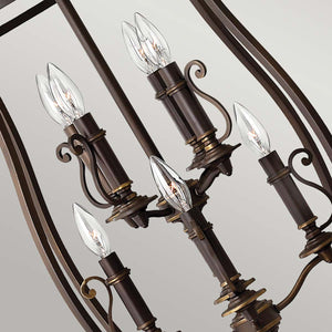 Hinkley Chandelier from the Plymouth range. Plymouth 8 Light Pendant Product Code = HK-PLYMOUTH8-P