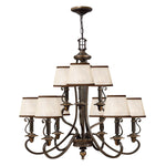 Hinkley Chandelier from the Plymouth range. Plymouth 9 Light Chandelier Product Code = HK-PLYMOUTH9