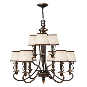 Hinkley Chandelier from the Plymouth range. Plymouth 9 Light Chandelier Product Code = HK-PLYMOUTH9