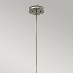 Hinkley Pendant from the Pullman range. Pullman 1 Light Pendant - Brushed Nickel Product Code = HK-PULLMAN-M-BN