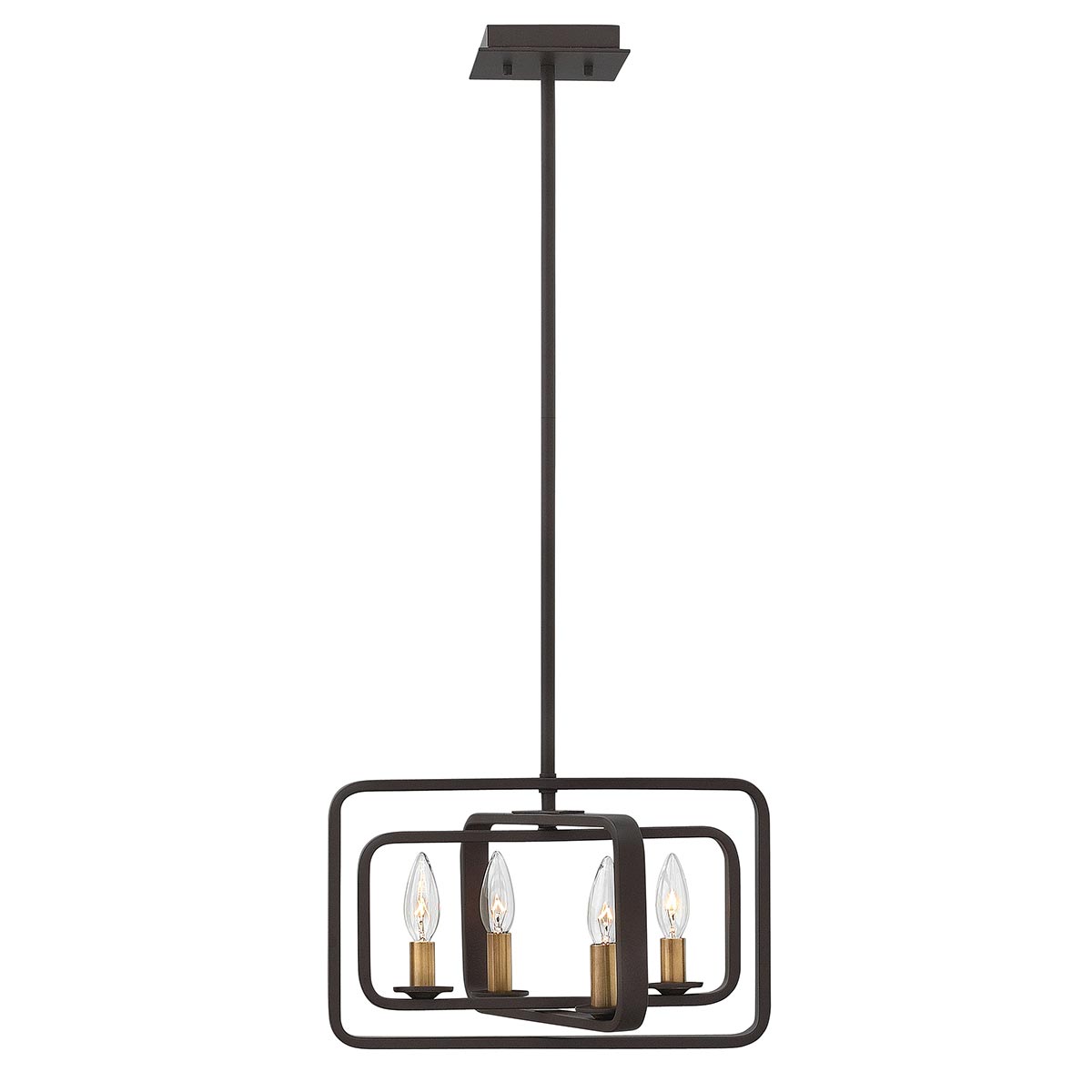 Hinkley Pendant from the Quentin range. Quentin 4 Light Wide Pendant Chandelier - Bronze Product Code = HK-QUENTIN-4P-A