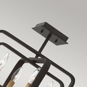 Hinkley Pendant from the Quentin range. Quentin 4 Light Wide Pendant Chandelier - Bronze Product Code = HK-QUENTIN-4P-A