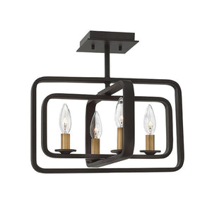 Hinkley Pendant from the Quentin range. Quentin 4 Light Wide Pendant Chandelier - Bronze Product Code = HK-QUENTIN-4P-A