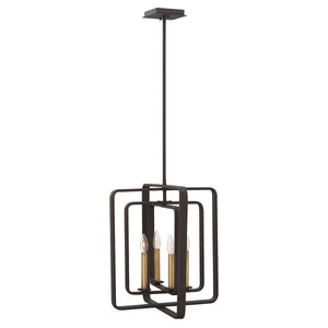 Hinkley Pendant from the Quentin range. Quentin 4 Light Tall Pendant Chandelier - Bronze Product Code = HK-QUENTIN-4P-B