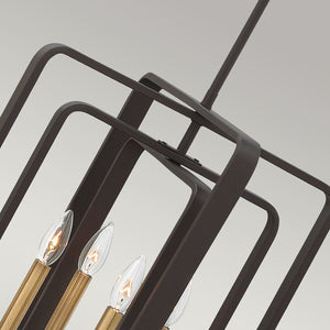 Hinkley Pendant from the Quentin range. Quentin 4 Light Tall Pendant Chandelier - Bronze Product Code = HK-QUENTIN-4P-B