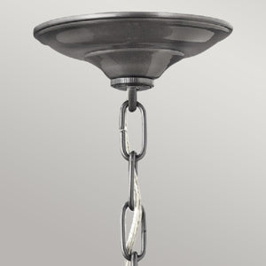 Hinkley Outdoor Hanging from the Reef range. Reef 1 Light Chain Lantern - Hematite Product Code = HK-REEF8-HE