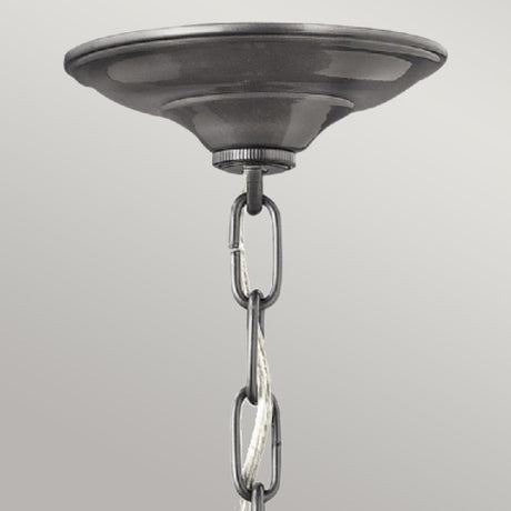 Hinkley Outdoor Hanging from the Reef range. Reef 1 Light Chain Lantern - Hematite Product Code = HK-REEF8-HE