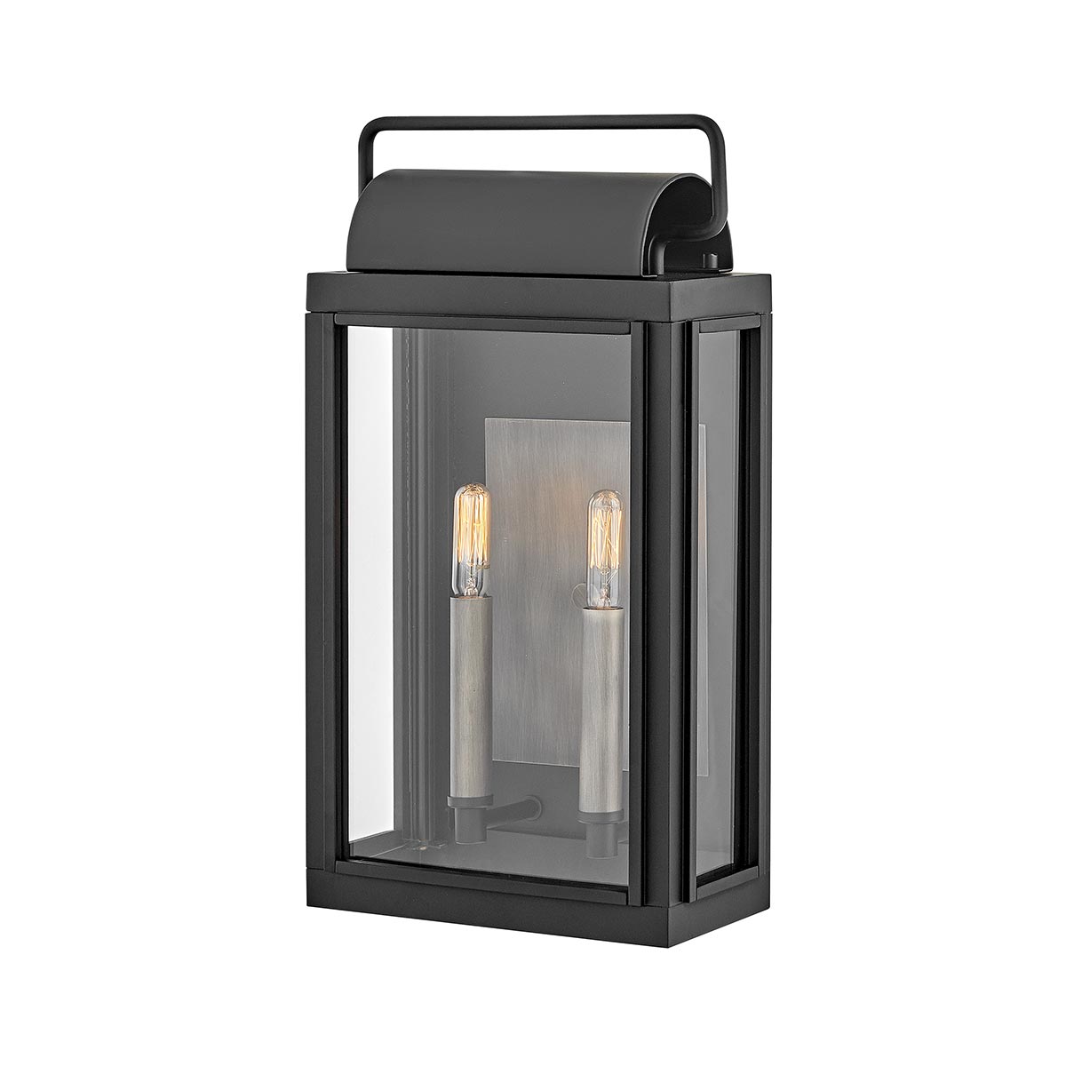 Hinkley Outdoor Wall Light from the Sag Harbor range. Sag Harbor 2 Light Medium Wall Lantern Product Code = HK-SAG-HARBOR-M-BK