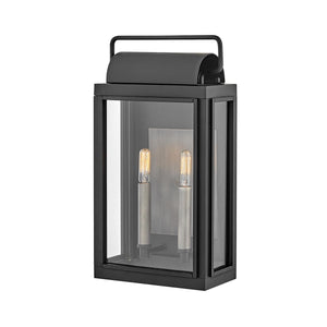 Hinkley Outdoor Wall Light from the Sag Harbor range. Sag Harbor 2 Light Medium Wall Lantern Product Code = HK-SAG-HARBOR-M-BK