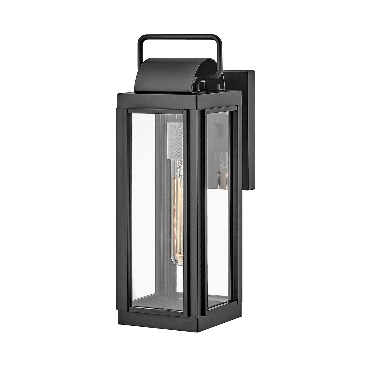 Hinkley Outdoor Wall Light from the Sag Harbor range. Sag Harbor 1 Light Small Wall Lantern Product Code = HK-SAG-HARBOR-S-BK