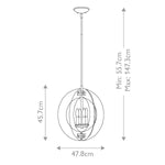 Hinkley Chandelier from the Solstice range. Solstice 4 Light Pendant Chandelier Product Code = HK-SOLSTICE-P