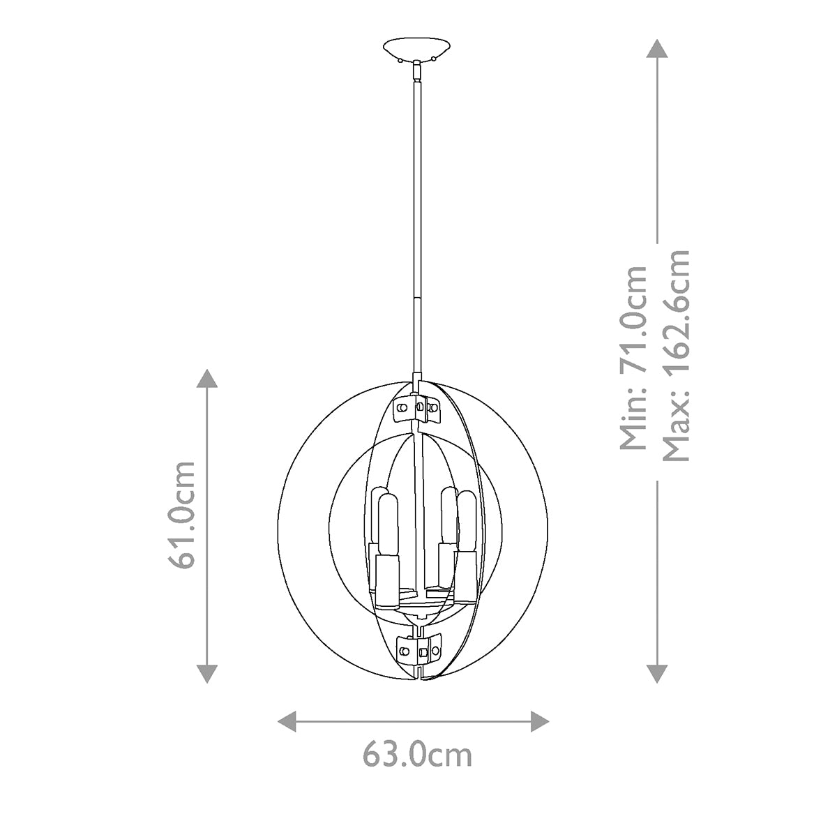Hinkley Chandelier from the Solstice range. Solstice 4 Light Chandelier Product Code = HK-SOLSTICE4