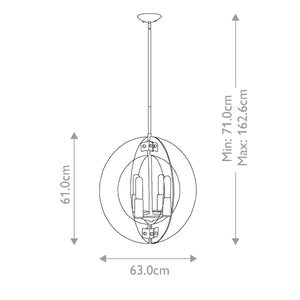 Hinkley Chandelier from the Solstice range. Solstice 4 Light Chandelier Product Code = HK-SOLSTICE4