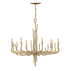 Hinkley Chandelier from the Spyre range. Spyre 6 Light Chandelier Product Code = HK-SPYRE6C-CPG