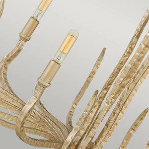 Hinkley Chandelier from the Spyre range. Spyre 6 Light Chandelier Product Code = HK-SPYRE6C-CPG