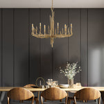 Hinkley Chandelier from the Spyre range. Spyre 6 Light Chandelier Product Code = HK-SPYRE6C-CPG