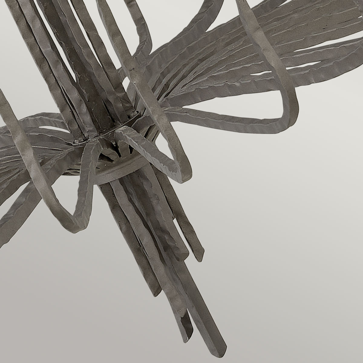 Hinkley Chandelier from the Spyre range. Spyre 6 Light Chandelier Product Code = HK-SPYRE6C-MMB