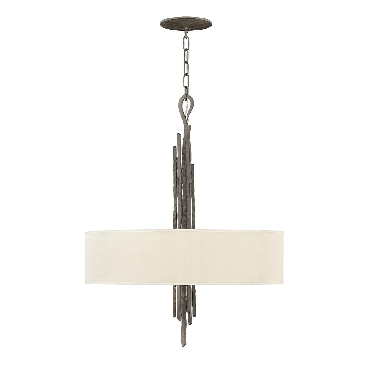 Hinkley Pendant from the Spyre range. Spyre 6 Light Pendant Product Code = HK-SPYRE6P-MMB