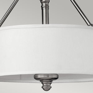 Hinkley Ceiling Semi-Flush from the Sussex range. Sussex 3 Light Semi-Flush Product Code = HK-SUSSEX-SF
