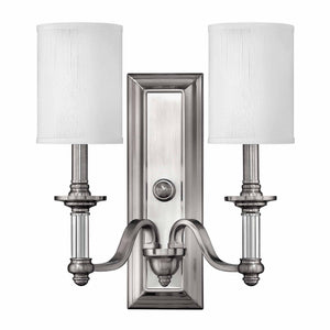 Hinkley Wall Light from the Sussex range. Sussex 2 Light Wall Light Product Code = HK-SUSSEX2