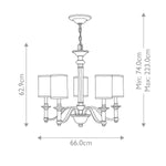 Hinkley Chandelier from the Sussex range. Sussex 5 Light Chandelier – SKU HK-SUSSEX5