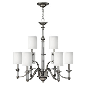 Hinkley Chandelier from the Sussex range. Sussex 9 Light Chandelier Product Code = HK-SUSSEX9
