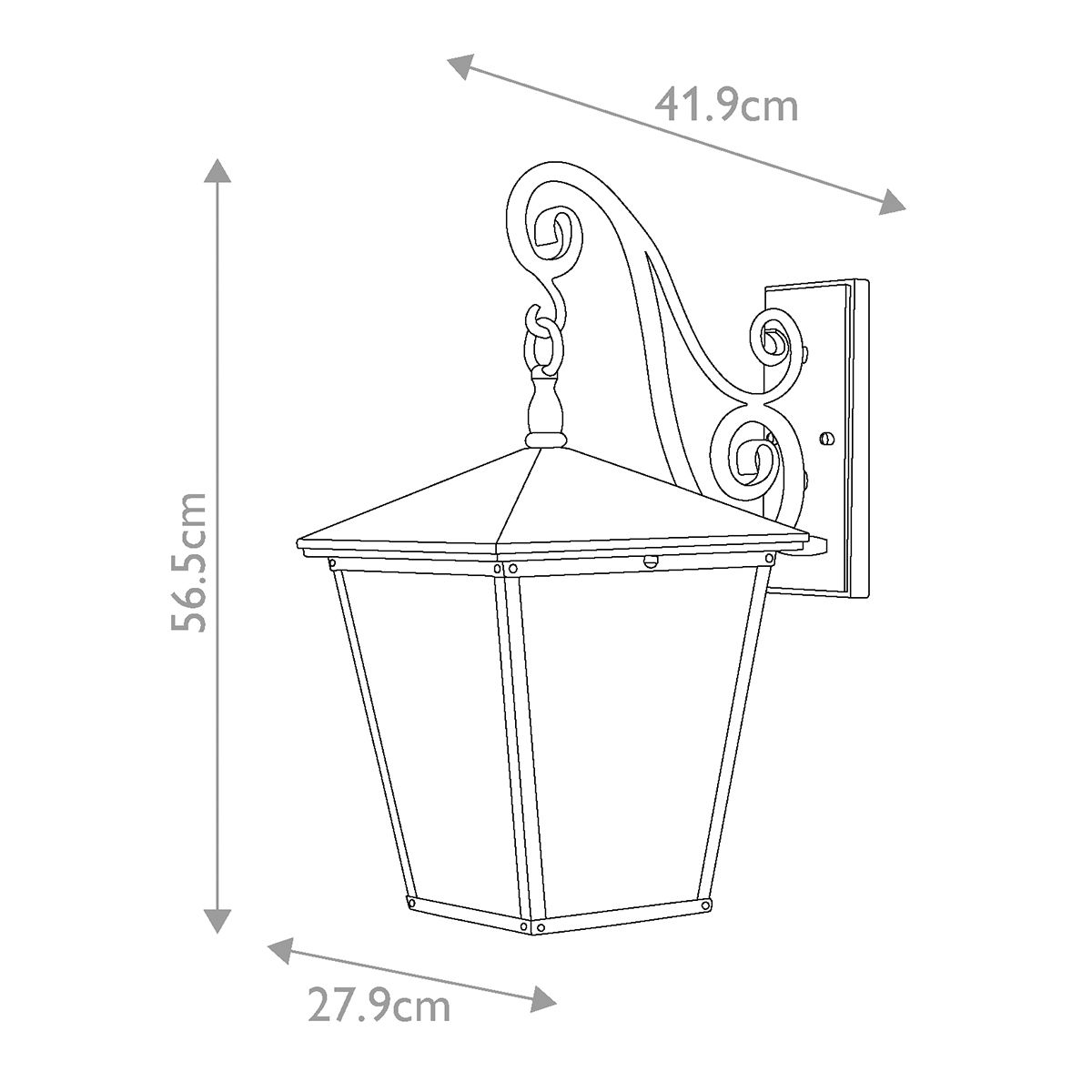 Hinkley Outdoor Wall Light from the Trellis range. Trellis 4 Light Large Wall Lantern – SKU HK-TRELLIS2-L