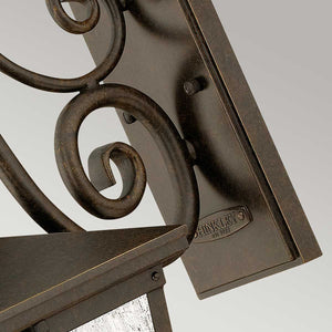 Hinkley Outdoor Wall Light from the Trellis range. Trellis 3 Light Medium Wall Lantern Product Code = HK-TRELLIS2-M