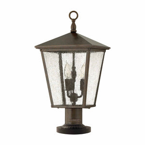Hinkley Pedestal Lantern from the Trellis range. Trellis 3 Light Large Pedestal Product Code = HK-TRELLIS3-L