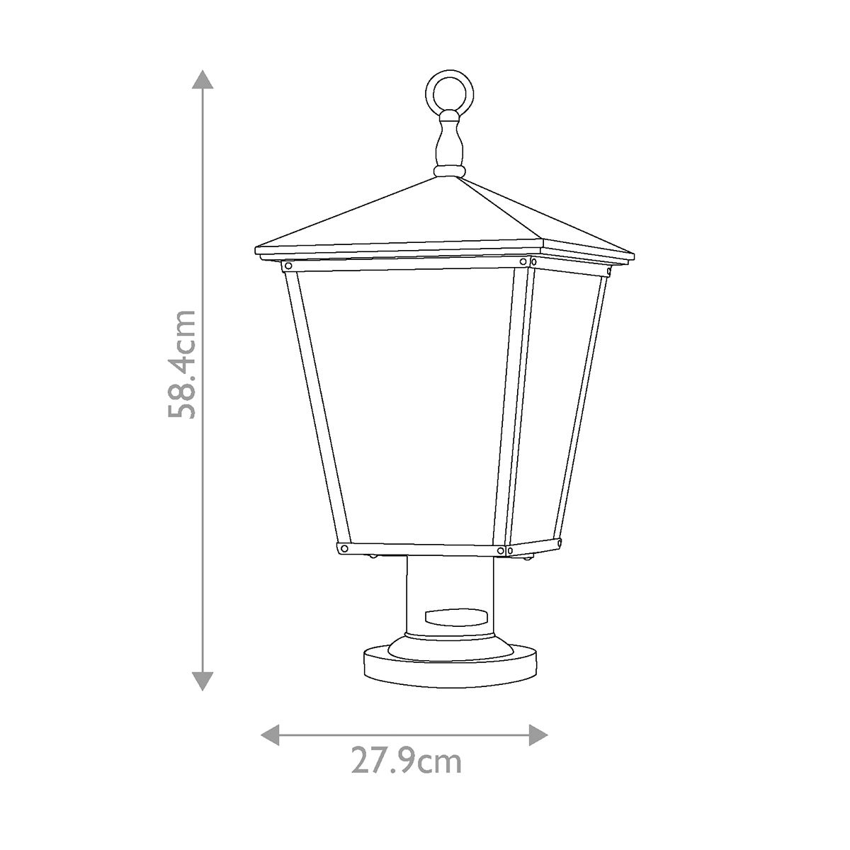Hinkley Pedestal Lantern from the Trellis range. Trellis 3 Light Large Pedestal – SKU HK-TRELLIS3-L