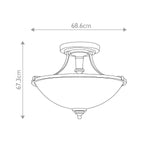 Hinkley Ceiling Semi-Flush from the Truman range. Truman 3 Light Semi-Flush – SKU HK-TRUMAN-SF