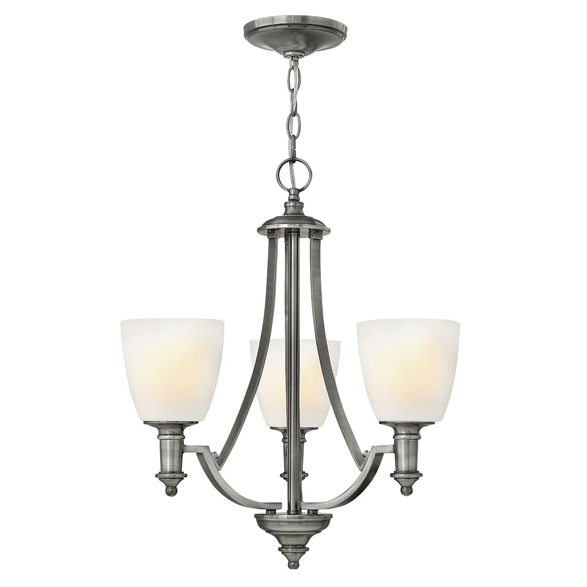 Hinkley Chandelier from the Truman range. Truman 3 Light Chandelier Product Code = HK-TRUMAN3