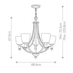 Hinkley Chandelier from the Truman range. Truman 5 Light Chandelier – SKU HK-TRUMAN5