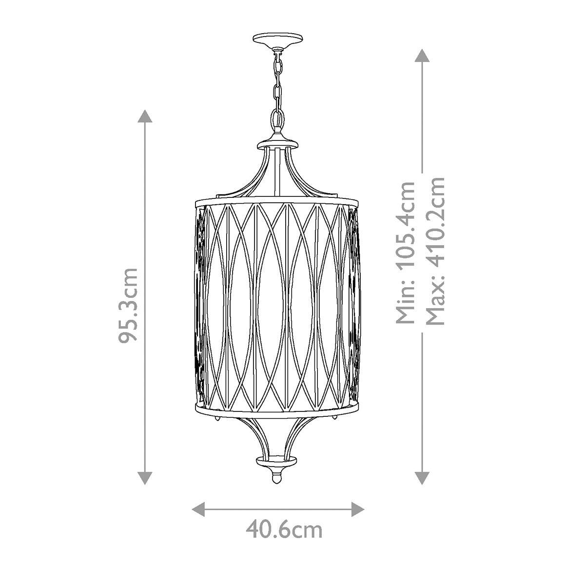Hinkley Pendant from the Walden range. Walden 4 Light Pendant Product Code = HK-WALDEN-4P