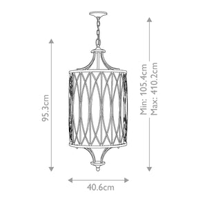 Hinkley Pendant from the Walden range. Walden 4 Light Pendant Product Code = HK-WALDEN-4P