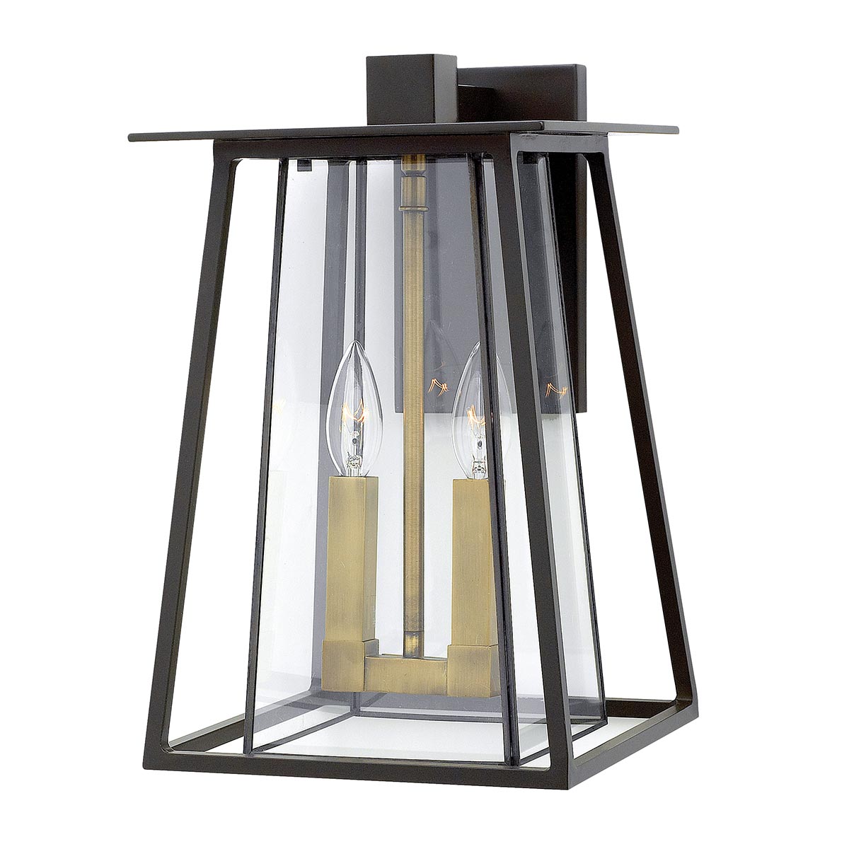Hinkley Outdoor Wall Light from the Walker range. Walker 2 Light Large Wall Lantern Product Code = HK-WALKER2-L
