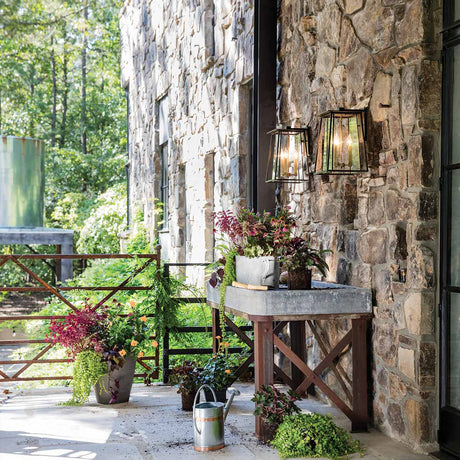 Hinkley Outdoor Wall Light from the Walker range. Walker 2 Light Large Wall Lantern Product Code = HK-WALKER2-L