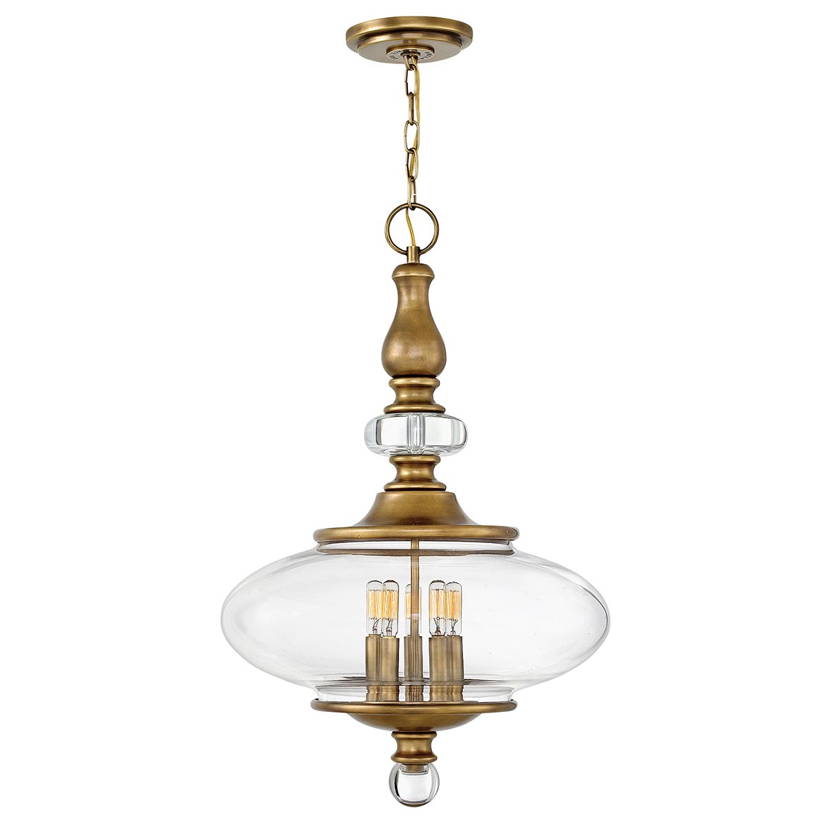 Hinkley Pendant from the Wexley range. Wexley 5 Light Pendant Product Code = HK-WEXLEY-5P-HB