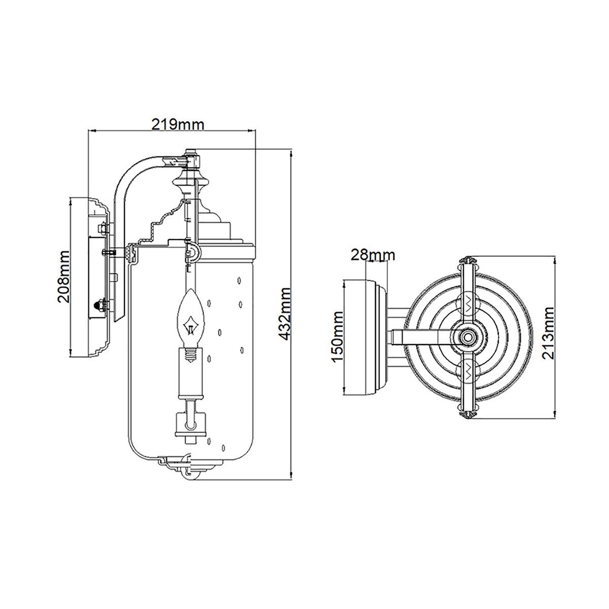 Hinkley Outdoor Wall Light from the Willoughby range. Willoughby 2 Light Wall Lantern – SKU HK-WILLOUGHBY-M-OZ