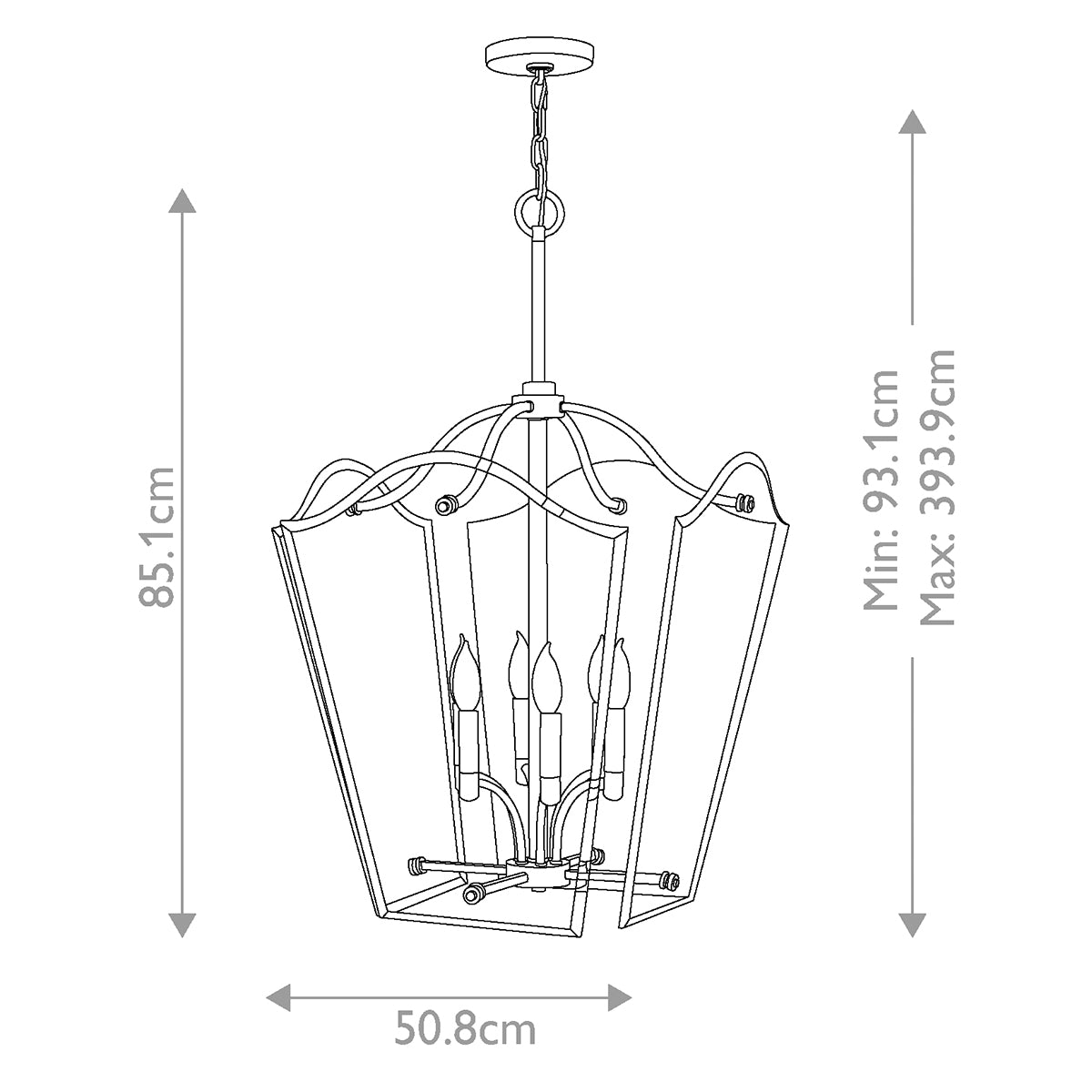 Hinkley Pendant from the Wingate range. Wingate 6 Light Large Pendant Product Code = HK-WINGATE-P-L