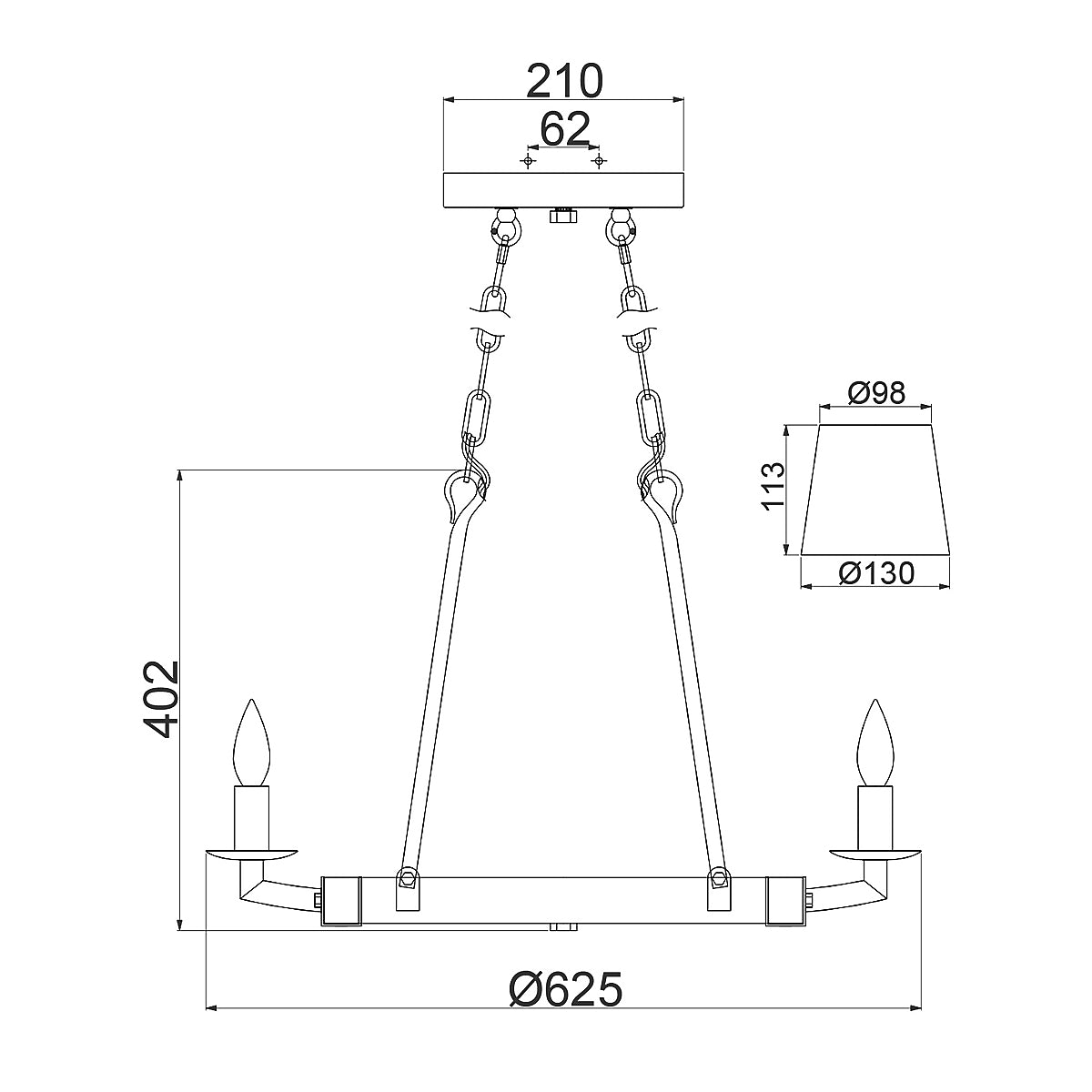 Hinkley Chandelier from the Wyatt range. Wyatt 6 Light Chandelier Product Code = HK-WYATT6
