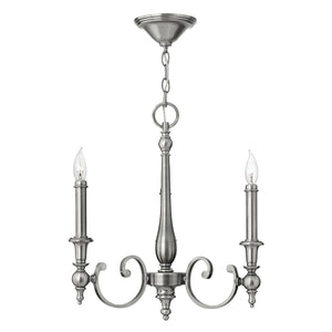 Hinkley Chandelier from the Yorktown range. Yorktown 3 Light Chandelier Product Code = HK-YORKTOWN3