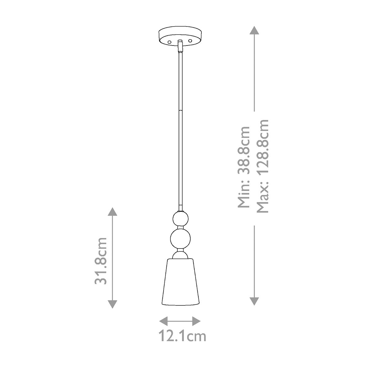 Hinkley Pendant from the Zelda range. Zelda 1 Light Mini Pendant – SKU HK-ZELDA-P-A-PN