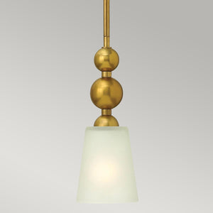 Hinkley Pendant from the Zelda range. Zelda 1 Light Mini Pendant Product Code = HK-ZELDA-P-A-VS