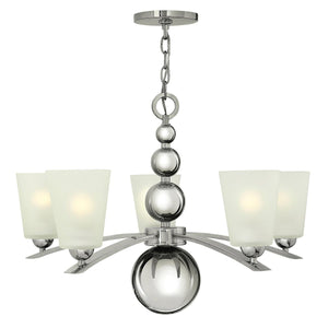 Hinkley Chandelier from the Zelda range. Zelda 5 Light Chandelier Product Code = HK-ZELDA5-PN
