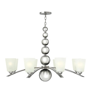 Hinkley Chandelier from the Zelda range. Zelda 8 Light Chandelier Product Code = HK-ZELDA8-PN