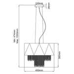 Hinkley/ Fredrick Ramond Pendant from the Zuma range. Zuma 6 Light Pendant – SKU HK-ZUMA6-SBG