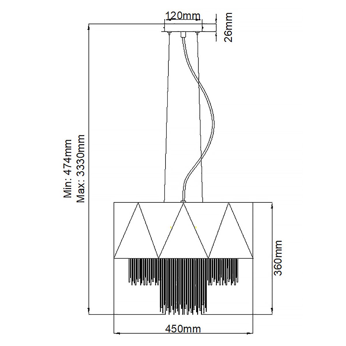 Hinkley/ Fredrick Ramond Pendant from the Zuma range. Zuma 6 Light Pendant – SKU HK-ZUMA6-SBS